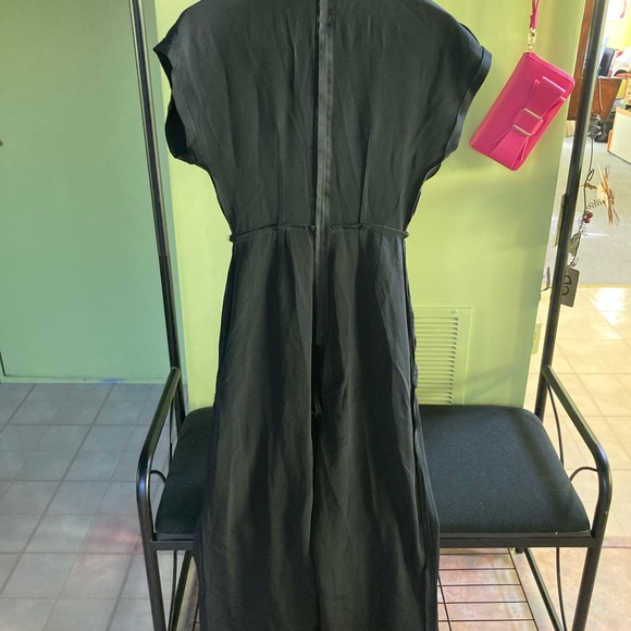 Black wide leg jumpsuit, size M (Tahari brand) - Picture 9 of 11